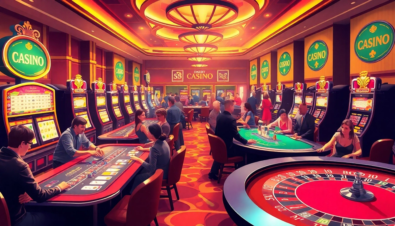 Experience the excitement of gambling at https://s8.co.bz/ with vibrant casino tables filled with players enjoying their favorite games.